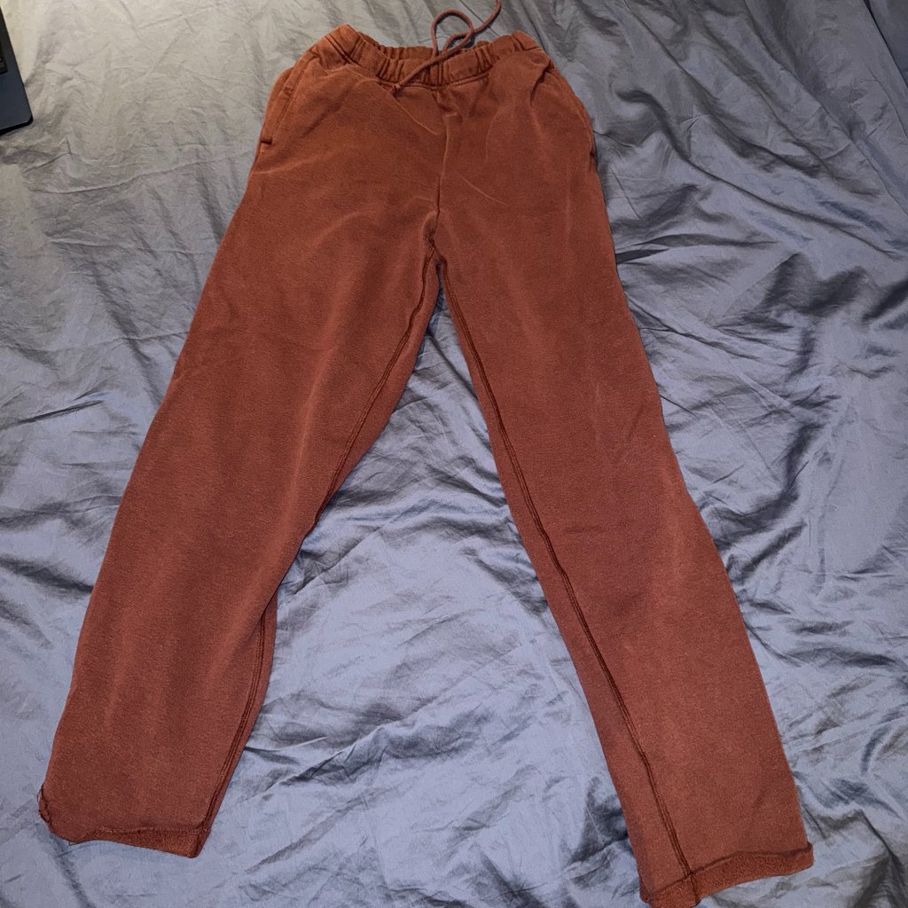 Skims Cotton Fleece Classic Track Pant Xs Merlot Dark Red Jogger Used